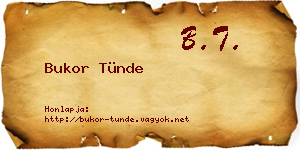Bukor Tünde névjegykártya